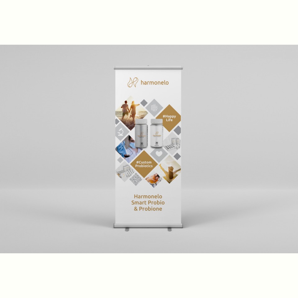 Advertising roll-up Probiotics made to measure